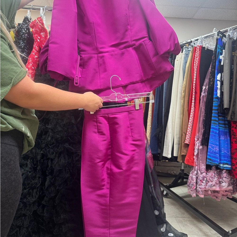 Vibrant Pink Women's Pantsuit